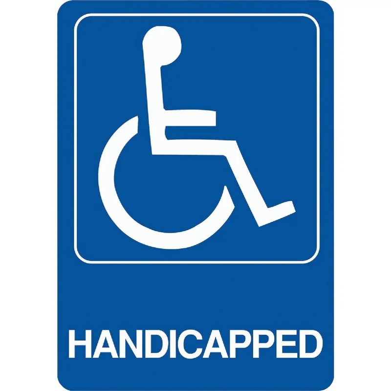 Hy-Ko D-17 Deco Series Heavy-Duty Plastic Sign Handicapped