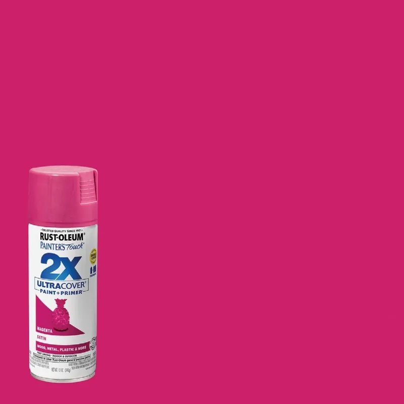 Rust-Oleum 334087 Painter's Touch 2X Ultra Cover 12 Oz. Satin Paint + Primer Spray Paint