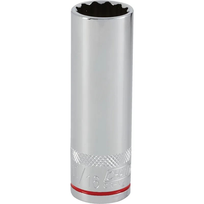 Channellock 327248 1/2 In. Drive 11/16 In. 12-Point Deep Standard Socket