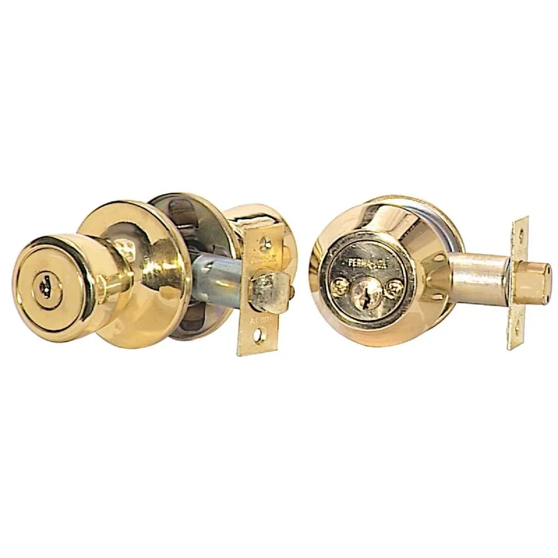 Steel Pro BR7B92B Deadbolt and Door Knob Combo Each