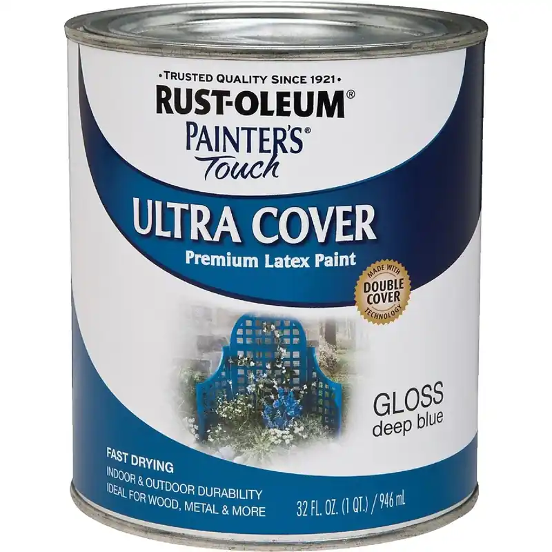 Rust-Oleum 224428T Painter's Touch 2X Ultra Cover Premium Latex Paint Deep Blue 1 Qt.