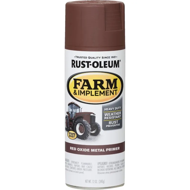 Rust-Oleum 280137 Red Oxide Metal Primer Farm & Implement Spray Paint