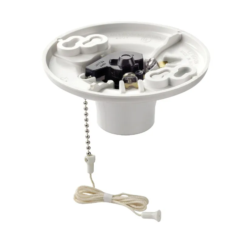 Leviton 101-08827-CW4 White Plastic Incandescent 2-Piece Lampholder