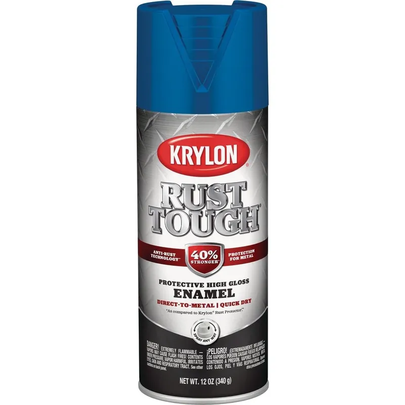Krylon K09225008 Rust Tough 12 Oz. Gloss Alkyd Enamel Spray Paint Blue
