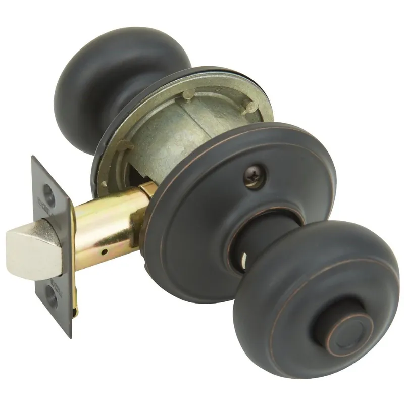Schlage F40VGEO716 Georgian Aged Bronze Bed & Bath Door Knob