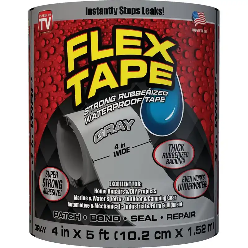 Flex Tape TFSGRYR0405 Repair Tape 4 In. x 5 Ft. Gray