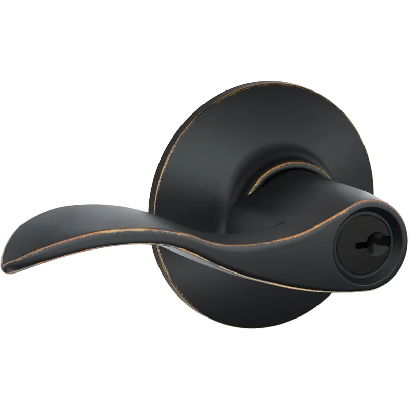 Schlage F51VACC716 Aged Bronze Accent Entry Door Lever