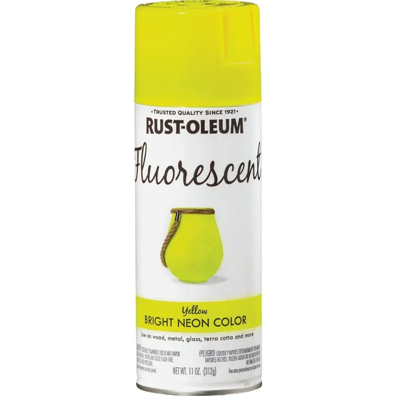Rust-Oleum 342571 Fluorescent 11 Oz. Gloss Spray Paint Fluorescent Yellow