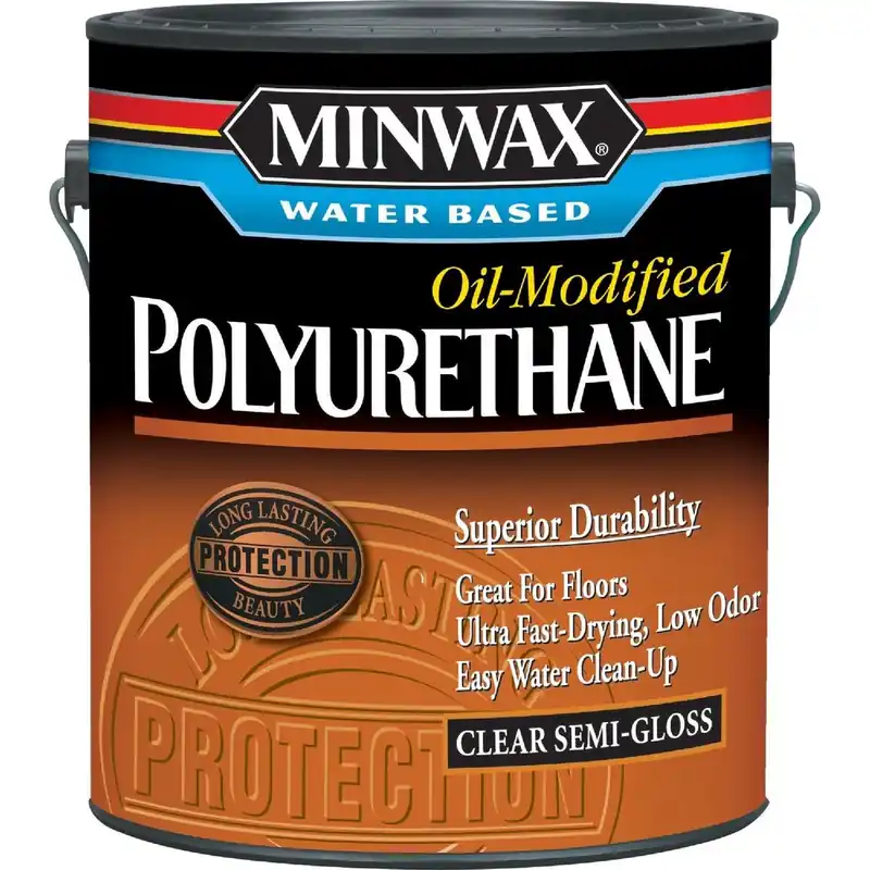 Minwax 710320000 Semi-Gloss Water Based Oil-Modified Interior Polyurethane 1 Gal.