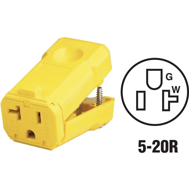 Leviton 081-5359-0VY 20A 125V 3-Wire 2-Pole Python Cord Connector