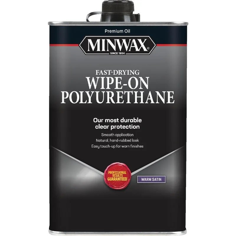Minwax 60910000 Warp Satin Wipe-On Interior Polyurethane 1 Qt.