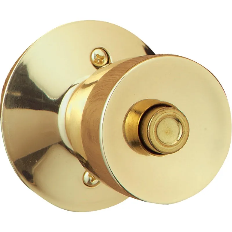 Schlage F40VBEL605 Bell Bright Brass Bed & Bath Door Knob