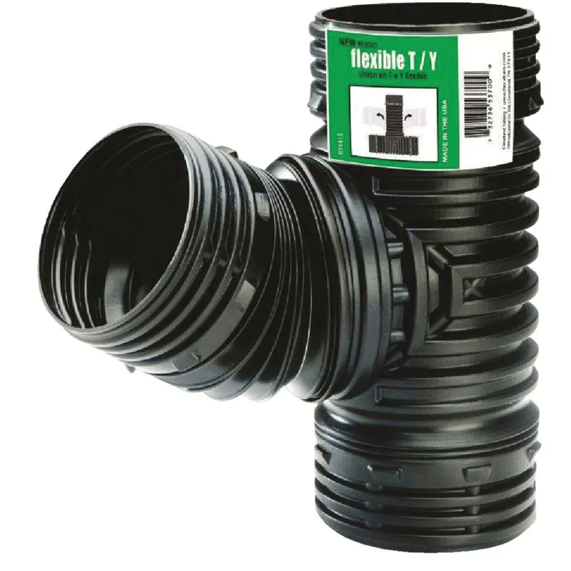 Amerimax 53702 Flex-Drain 4 In. Flex-Drain Corrugated Tee