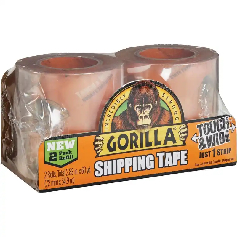 Gorilla Glue 6030402 Gorilla 2.83 In. W. x 30 Yd. L. Clear Shipping Tape Refill