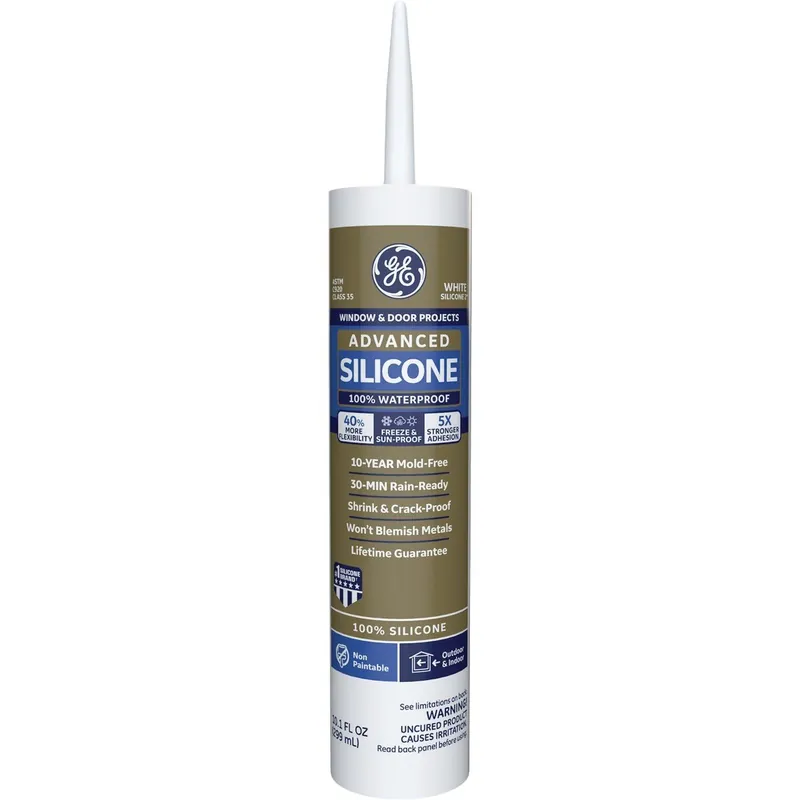 GE 2811093 Advanced Silicone 2 Window & Door Sealant White 10.1 Oz.