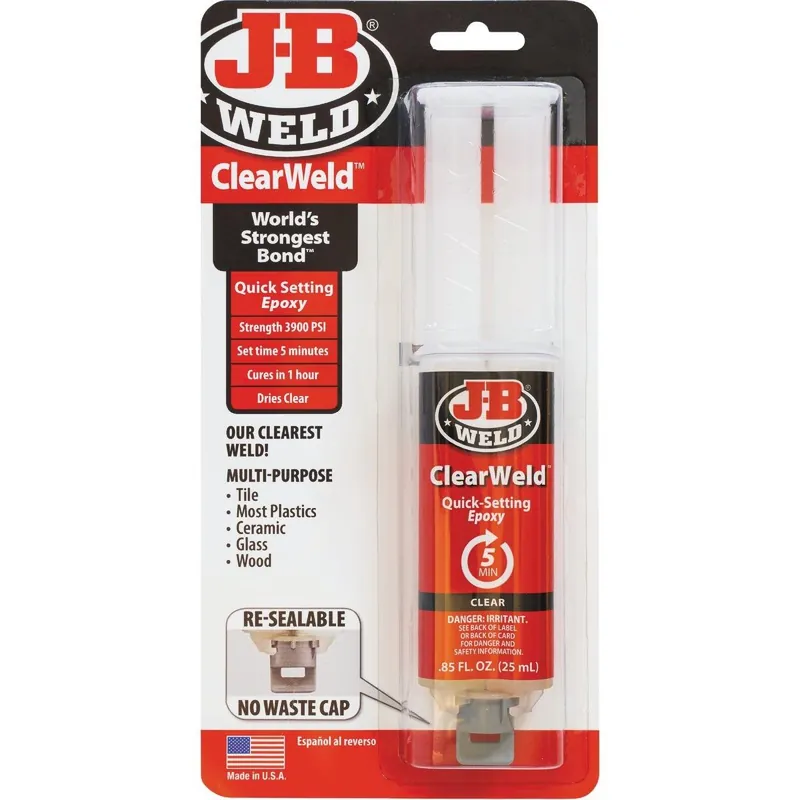 J-B Weld 50112 ClearWeld Epoxy Syringe