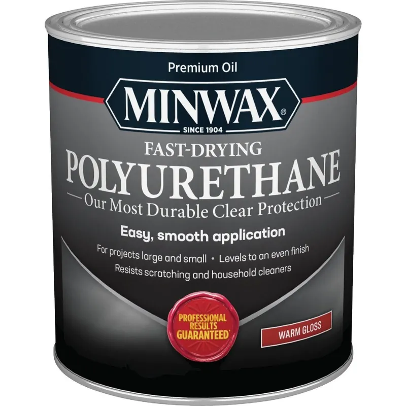 Minwax 63000444 Gloss Fast-Drying Interior Polyurethane 1 Qt.