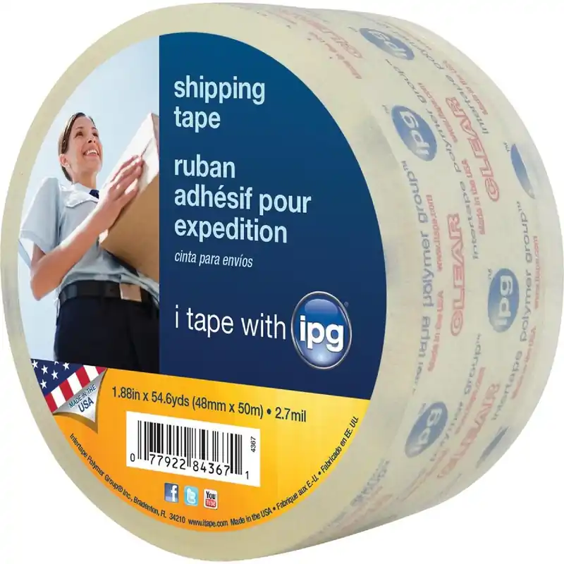 IPG 4367 Clear Sealing Tape 1.88 In. x 54.6 Yd.