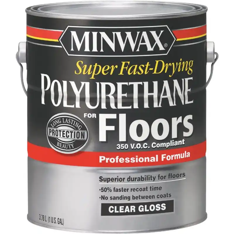 Minwax 130230000 Clear Gloss VOC Fast Drying Polyurethane For Floor 1 Gal.