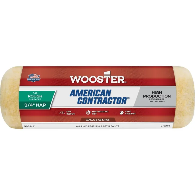 Wooster Brush R564-9 Wooster American Contractor Roller Cover 9 In. x 3/4 In.