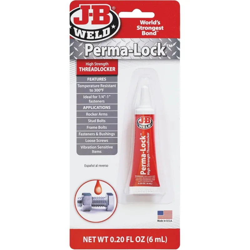 J-B Weld 27106 Perma-Lock 0.20 Oz. Red Threadlocker