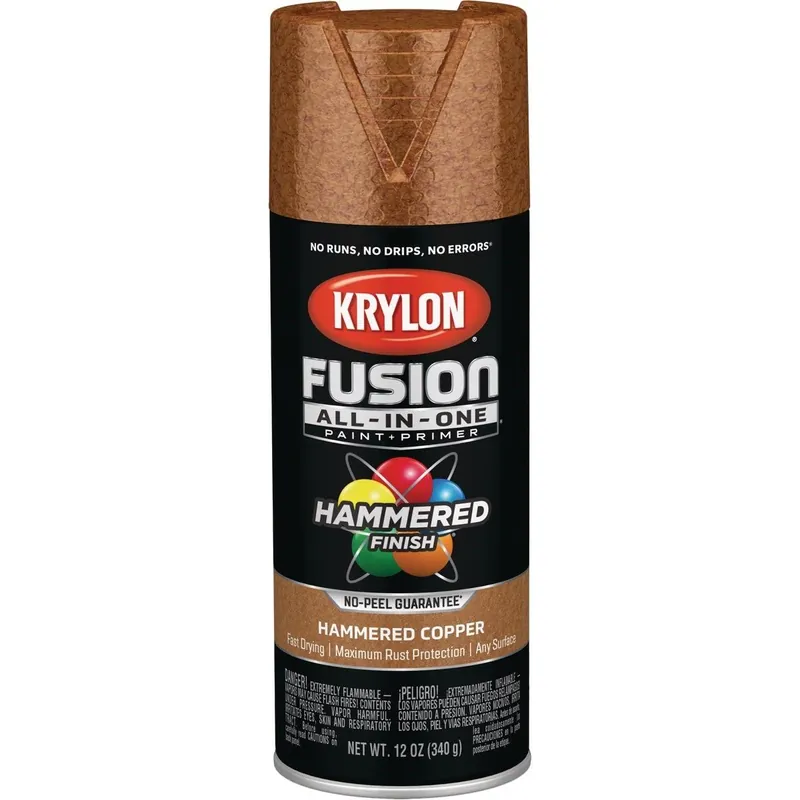 Krylon K02786007 Fusion All-In-One Hammered Spray Paint & Primer Copper