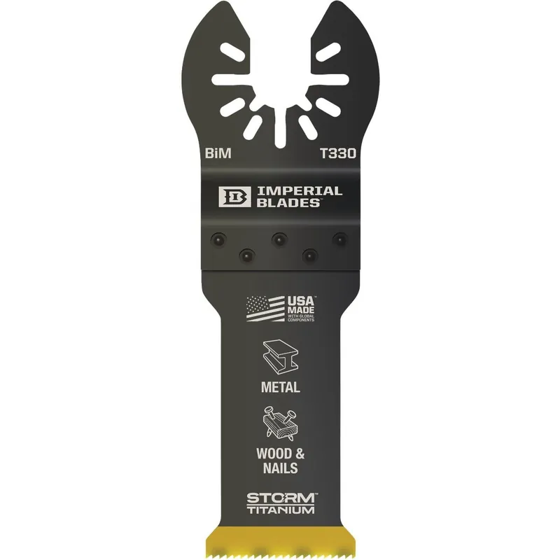 Imperial Blades IBOAT330-1 ONE FIT 1-1/4 In. Titanium Storm Wood/Metal Oscillating Blade