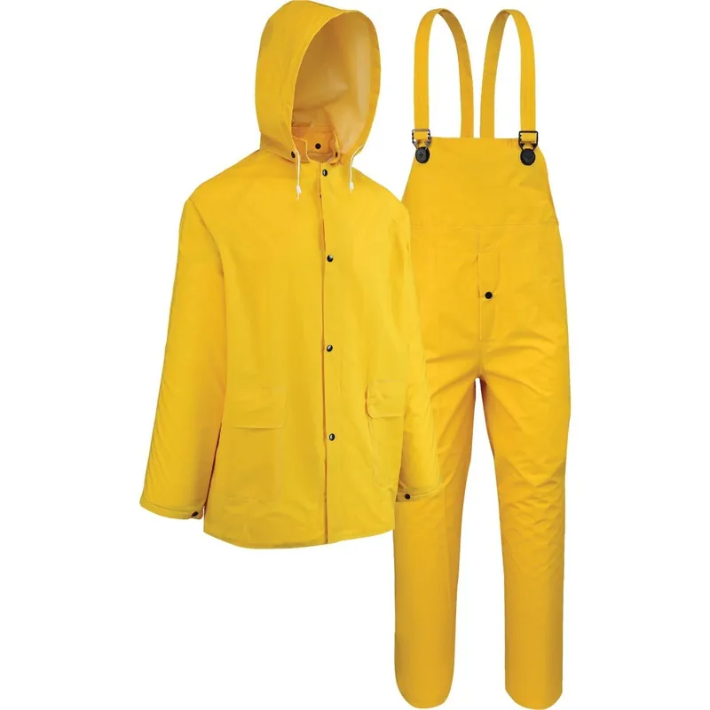 West Chester 44035/3XL West Protective Gear Chester 3XL 3-Piece Yellow PVC Rain Suit
