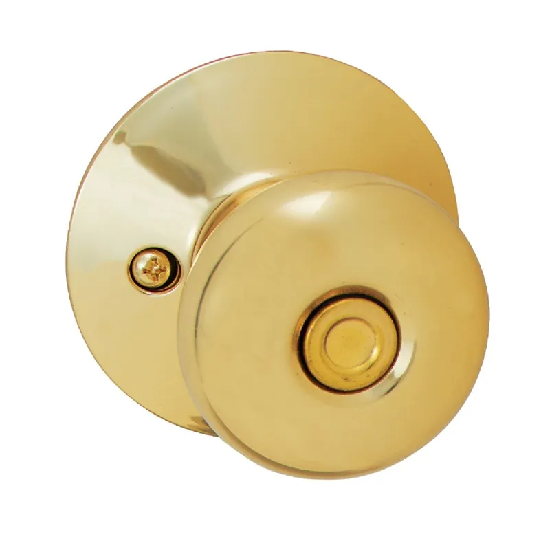 Schlage F40PLY605 Plymouth Bright Brass Bed & Bath Door Knob