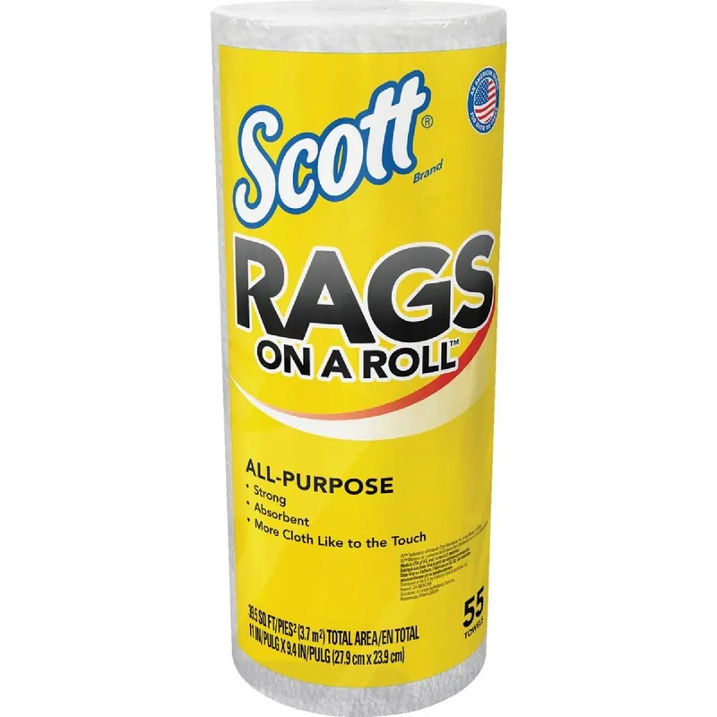Scott 54992 KIM54992 White Rags On A Roll (60-Count)