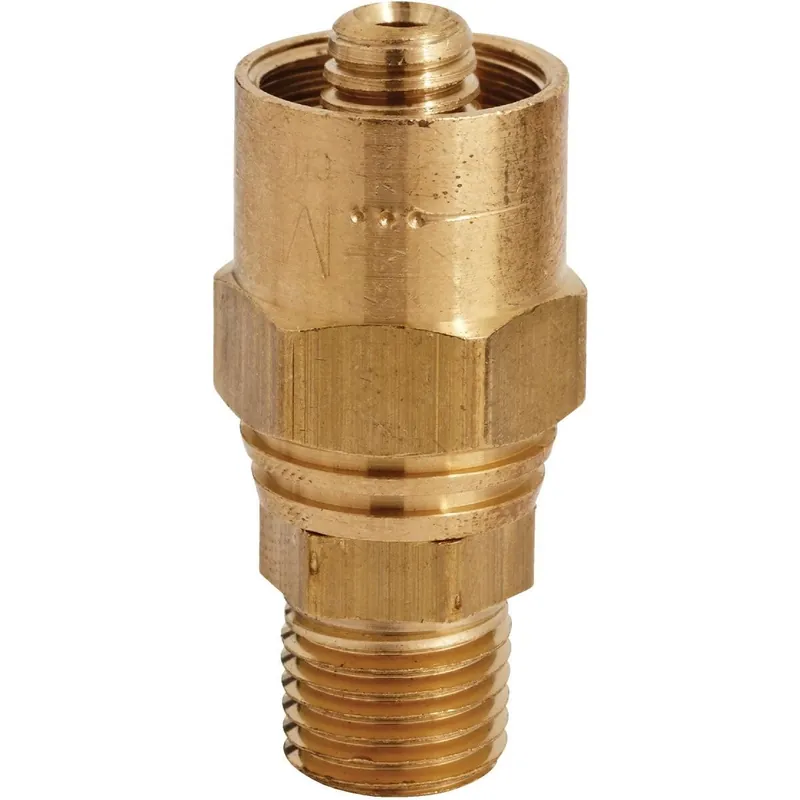 Milton S-617 MLIS-617 5/8 In. O.D. 1/4 In. MNPT Brass Reusable Hose End