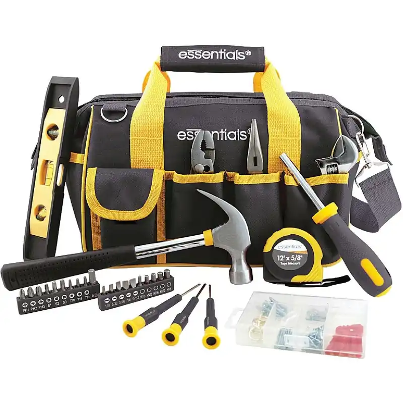 Great Neck 21044 Essentials Around-the-House Homeowner's Tool Set with Black Tool Bag (32-Piece)