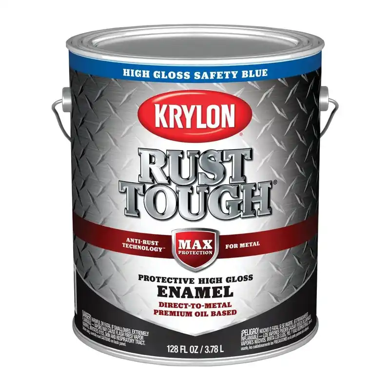 Krylon K09741008 Rust Tough Gloss Anti-Rust Safety Color Rust Control Enamel Safety Blue 1 Gal.