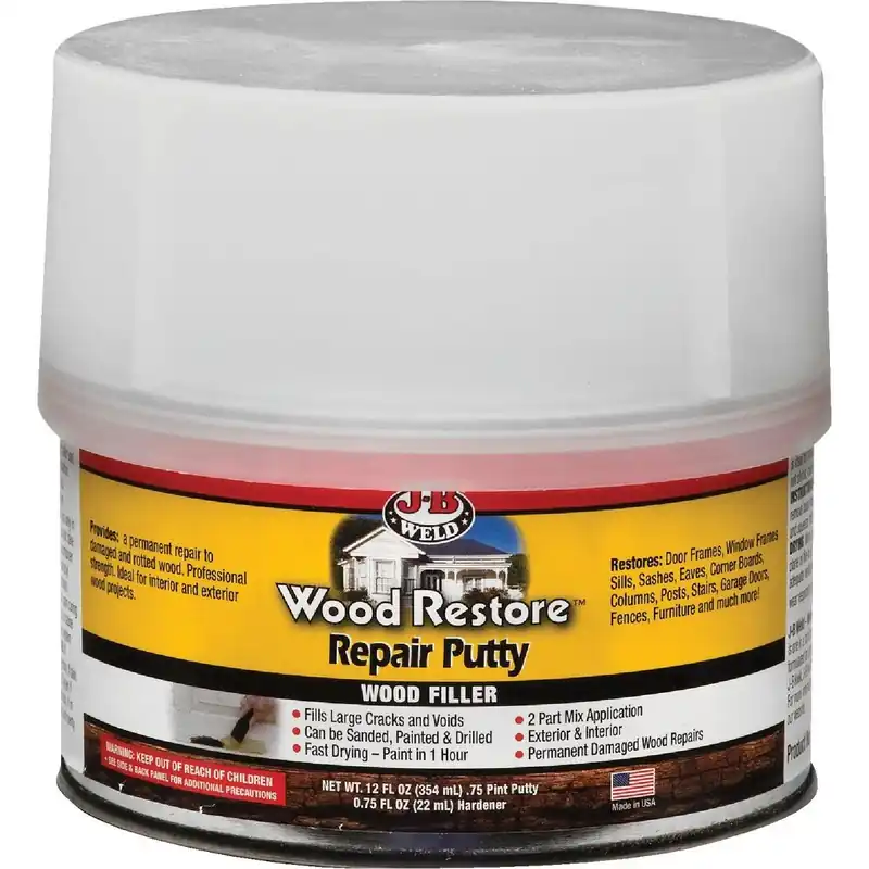 J-B Weld 40003 Wood Restore 12 Oz. 2-Part Repair Wood Putty