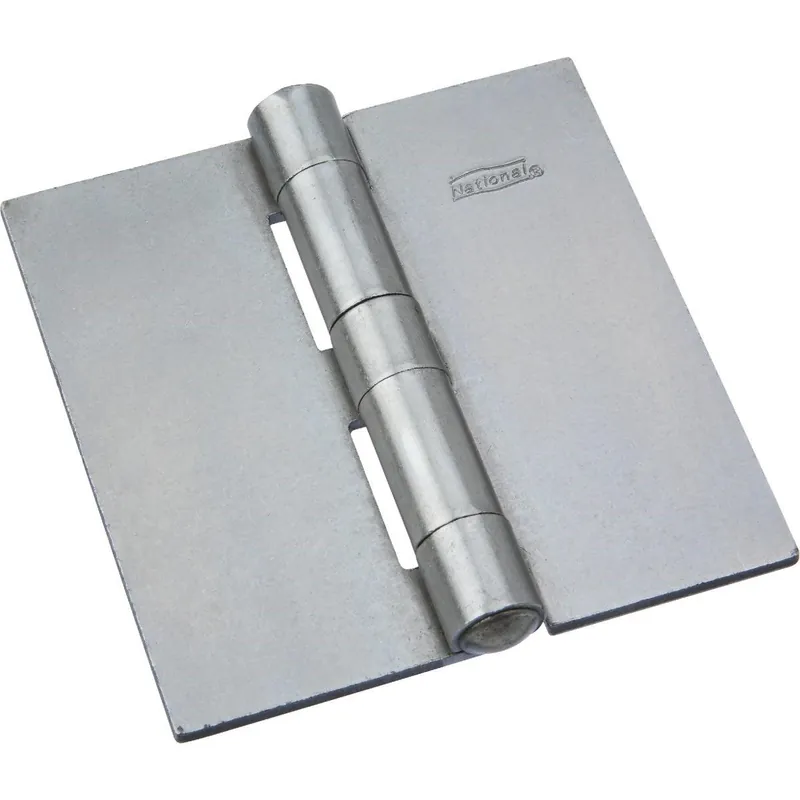 National N273912 3-1/2 In. Square Plain Steel Weldable Door Hinge