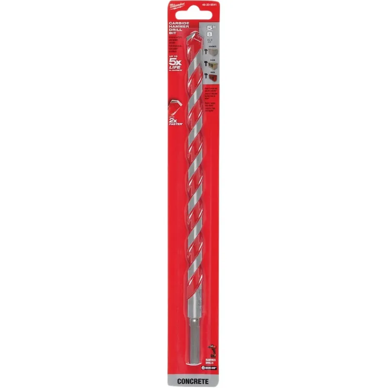 Milwaukee 48-20-9041 SHOCKWAVE 5/8 In. x 12 In. Carbide Masonry Drill Bit