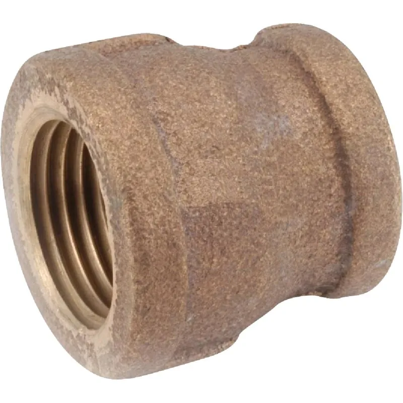 Anderson Metals 738119-1208 Threaded Reducing Brass Coupling