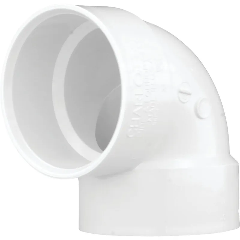 Charlotte Pipe PVC003311000HA 3 In. Schedule 40 90 Deg. DWV PVC Vent Elbow