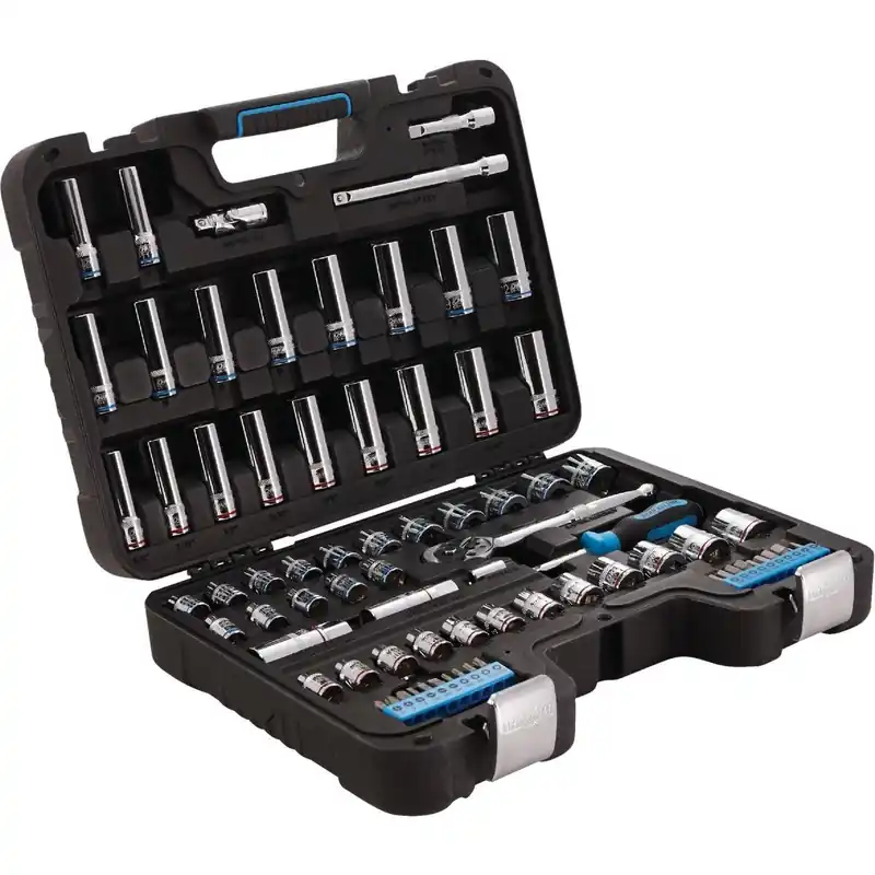Channellock 303002 Standard/Metric 3/8 In. Drive 6-Point Combination Ratchet & Socket Set (76-Piece)