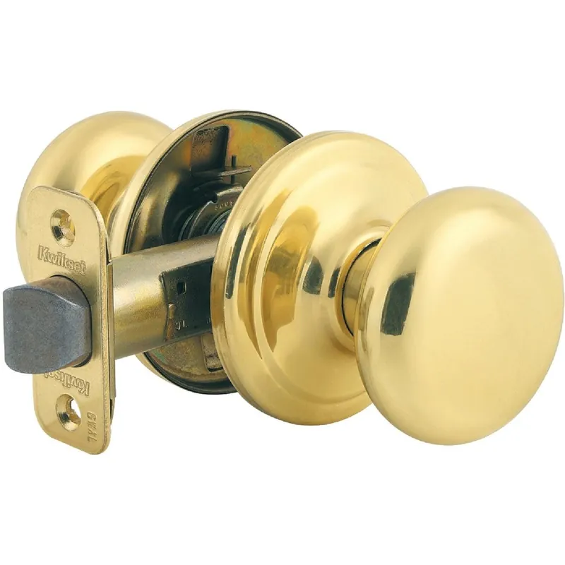 Kwikset 720J3CP Signature Series Polished Brass Hall & Closet Door Knob