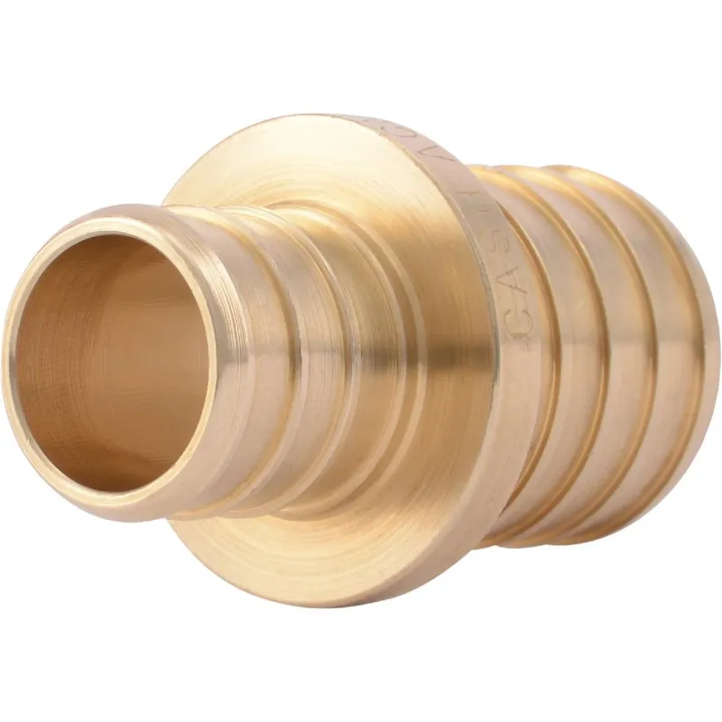 SharkBite UC060LFA Lead-Free Insert 1 In. Barb x 3/4 In. Barb Brass PEX Coupling