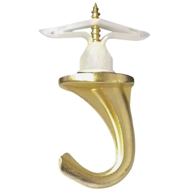 HILLMAN 122408 Anchor Wire Versa Large, 1 Hook & 1 Anchor Brass Nylon Swag Hook
