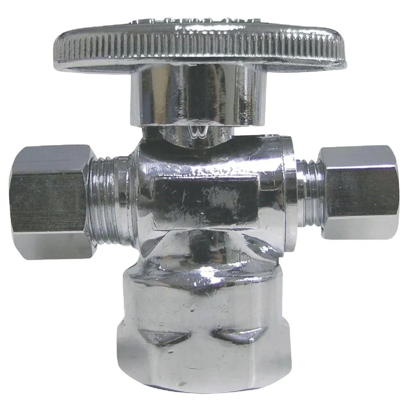 ProLine 195-321HC 1/2 In. FIP x 3/8 In. C x 1/4 In. C Brass Cross Valve