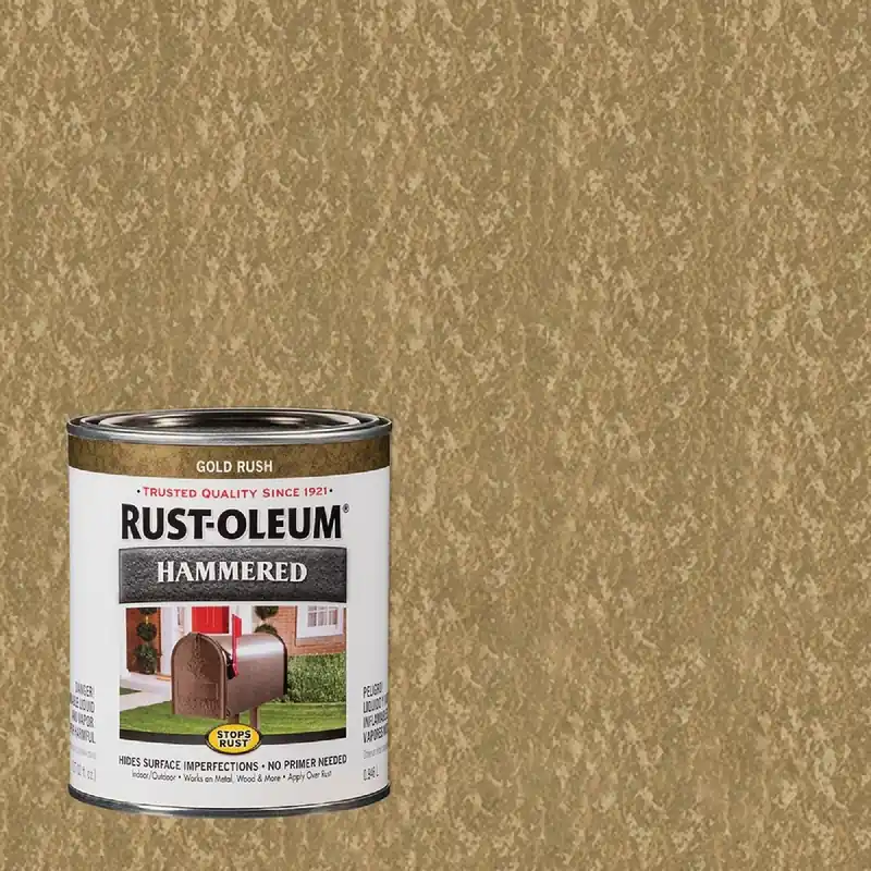 Rust-Oleum 7210502 Stops Rust Hammered Paint Gold Rush 1 Qt. Replacement MPN