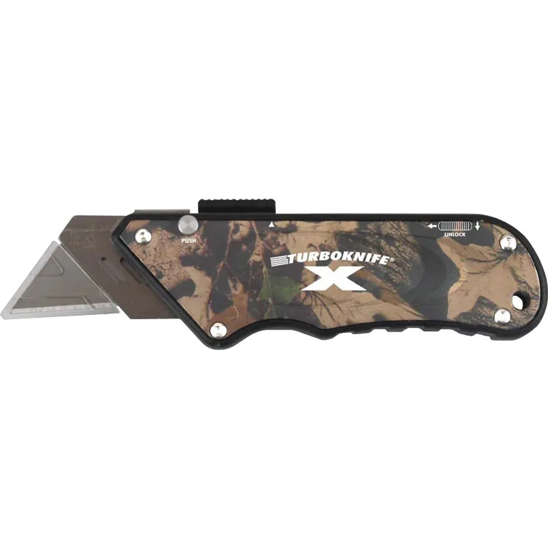 Olympia Tools 33-130 Turboknife X Retractable Straight Utility Knife, Camo
