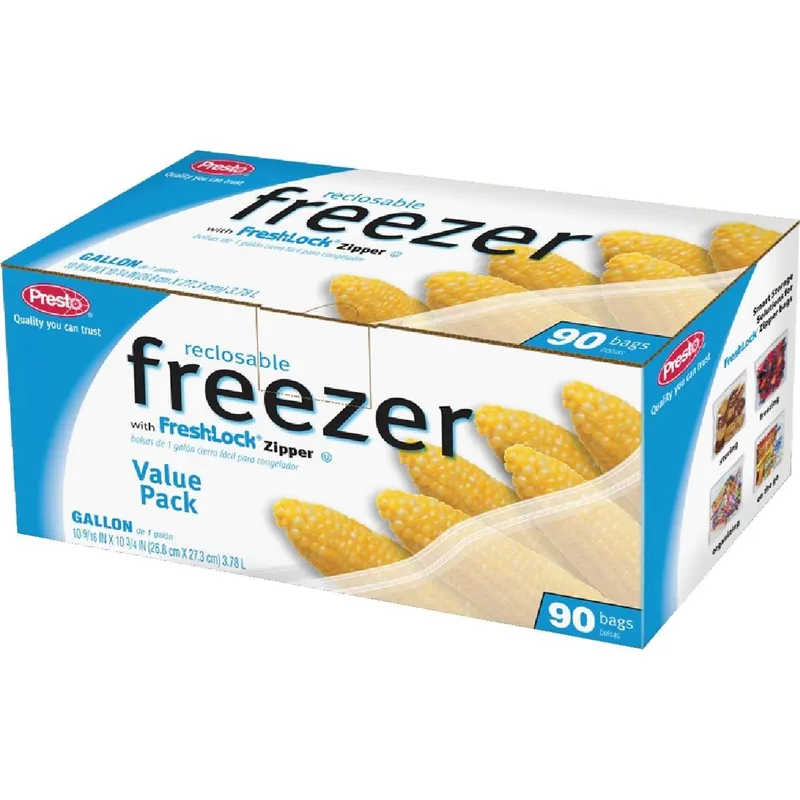 Presto C00482S0 Reclosable Freezer Bag 1 Gal. (90 Count)