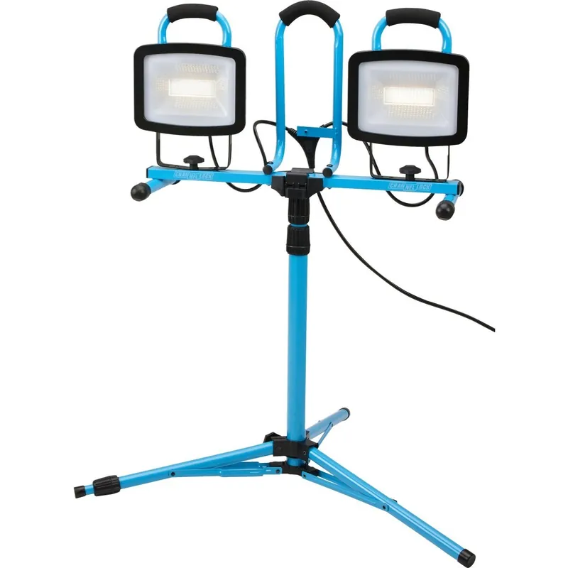 Channellock WL40272SCLDI Twin Head Tripod Stand-Up Work Light