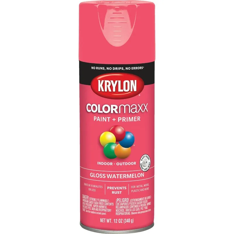 Krylon K05544007 ColorMaxx 12 Oz Gloss Spray Paint Watermelon