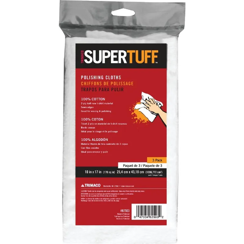 Trimaco 82503 Supertuff Polishing Cloth 3 Count