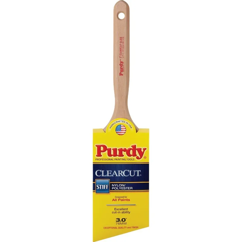 Purdy 144152130 Clearcut Glide 3 In. Angular Wall Stiff Paint Brush
